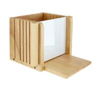 Orsina Natural Origins Bread Slicer, Wooden Foldable Bread Cutting Guide, Lightweight Rustic Bread Slicing Board