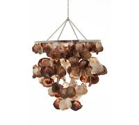 Orsina Natural Shell Pendant Shade, Circular Frame With Cascading Palu Shells, Earth-Toned Hanging Ceiling Light Orsina Multicolor