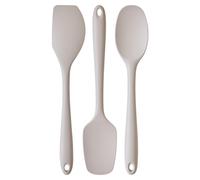 Orsina Natural Stone 3pc Silicone Kitchen Tool Set, Utensils Including Spoon, Spatula & Turner With Hanging Loops in Grey Orsina Grey