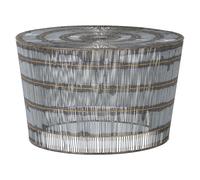 Orsina Natural Wireframe Coffee Table, Compact Small Round Table, Rustic Accent Table, Distinctive Decorative Table Orsina Natural