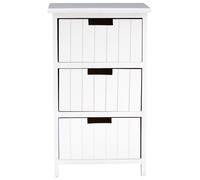 Premier Housewares England 3 Drawer Chest, Wood - White