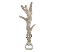 Orsina Nickel Coating Bottle Opener, With Antler Handle, Reflective Finish Jar Opener