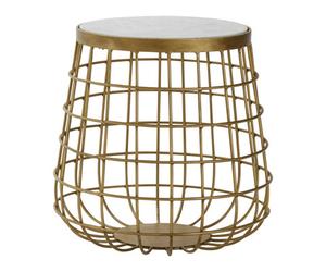 Orsina Nirav White Marble Top Side Table