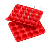 Orsina Non-Stick Silicone Mould With 40 Sticks,red Cake Moulds,ideal For Cakesicles, Pancakes, & Mini Treats