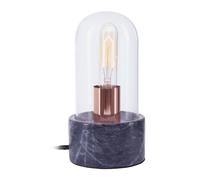 Orsina Nordic Style Bell Lamp With Marble Base, Marble Construction Of Bedside Table Light, Sleek Modern Lamp in Black Orsina Black