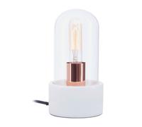 Orsina Nordic Style Bell Lamp With Marble Base, Marble Construction Of Bedside Table Light, Sleek Modern Lamp in White Orsina White