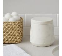 Premier Housewares Marble Cotton Jar, Off White