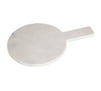 Orsina Off-White Marble Round Paddle Board, Elegant Natural Marble Serving Board with Polished Finish in White Orsina White