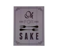 Oh For Fork Sake Wall Plaque, MDF - Black