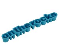 Orsina On The Rocks Ice Cube Tray, Unique Ice Cube Tray, Thermoplastic Rubber Ice Freezing Tray, Letters Ice Tray in Blue Orsina Blue