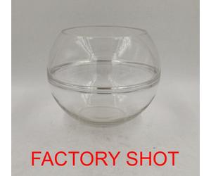 Orsina Optik Clear Glass Round Vase
