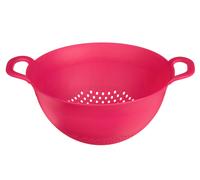 Orsina Orange Large Plastic Colander with Handles, Heavy-Duty Kitchen Sieve For Swift Draining, Strainer with Handles in Pink Orsina Pink