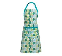 Orsina Orange Leaf Apron, Warm Autumn Leaf Design With Adjustable Neck Strap, Protects Clothing While Cooking in Green Orsina Green