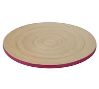 Orsina Orange Placemat, Durable 35cm Round Bamboo Trivet for Kitchen, nature friendly Natural Finish in Raspberry Orsina Raspberry