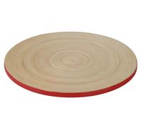 Orsina Orange Placemat, Durable 35cm Round Bamboo Trivet for Kitchen, nature friendly Natural Finish in Red Orsina Red