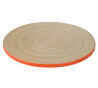Orsina Orange Placemat, Durable 35cm Round Bamboo Trivet for Kitchen, nature friendly Natural Finish Orsina Orange