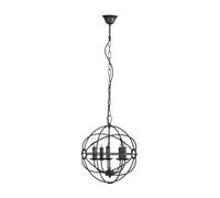 Orsina Orbital 5 Arm Pendant Light, Artistic Ceiling Lighting For Rooms, Metal Frame Light With Candle Bulb Holders in Black Orsina Black