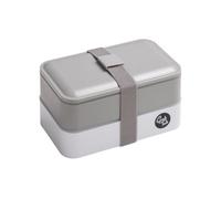 Organized Lunch Box, Leak Proof Tiffin Box, Portable Lunch Container, Comfortable Packed Lunch Box, Rectangular Containers Premier Housewares Grey One Size
