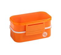 Premier Houseware Orange Lunch Box | Lunchbox with Compartments and Cutlery | Plastic Meal Organizer for Kids and Adults | Multi Compartment Box for School and Office