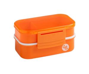 Orsina Organized Orange Lunch Box, Leak Proof Tiffin Box, Comfortable Packed Lunch Box, Portable Lunch Container