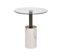 Orsina Oria End Table With Silver Base Orsina Silver