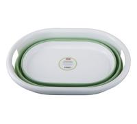 Maison by Premier Oval Collapsible Laundry Basket in Green and White