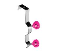 Premier Housewares Diamante Double Over Door Hook - Hot Pink