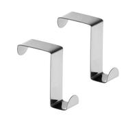 Orsina Over Door Reversible Hook, Dual-Sided Metal Hook For Flexible Hanging Options, Fits Standard Doors in Silver Orsina Silver