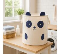 Premier Housewares Mimo Panda Face Laundry Bag - White, white