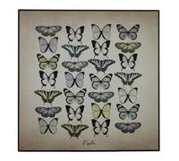 Premier Housewares Butterfly Wall Plaques Home Plaque MDF Home Hallway Decor Multi-Colour Decor Home Decor Accessories H50xW50xD1