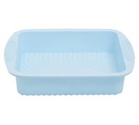 Orsina Pastel Blue Square Silicone Mould With Handles,non-Stick Baking Pan,food-Grade Mould,ideal For Layer Cakes
