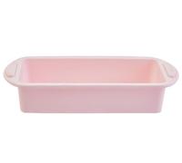 Orsina Pastel Pink Rectangular Mould,delicate Pink Oblong Silicone Baking Tray,non-Clinging Cake Pan With Handles