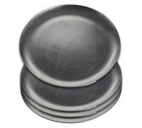 Orsina Paxton Set of Four 33cm Dia Silver Coupe Charger Plate Orsina Silver