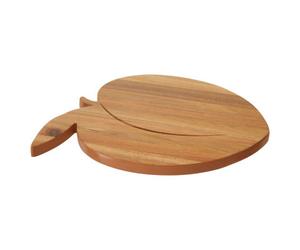 Orsina Peach Design Chopping Board, Natural Wood Chopping Board For Kitchen Counter Top, Wood Chopping Board