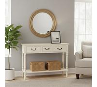 Heritage Console Table 3 Drawers White Finish