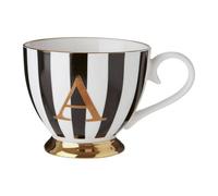 Duchess Black and White Monogram Mug, A - Black & White