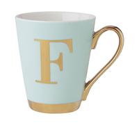 Orsina Personalized Green Frosted Deco F Letter Monogram Mug, Stylish Mug For Kitchen, Durable Mug For Breakfast Orsina Green