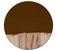 Orsina Petrified Wood Tile Small Round Mirror