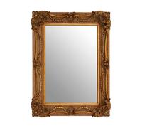 Orsina Pewter Frame Wall Mirror With Bead & Leaf Design, Embossed Floral Mirror, Landscape Or Portrait Style Mirror