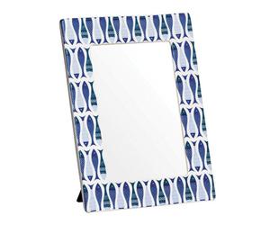 Orsina Photo Frame, Nautical-Inspired Design With Fish Motif And Natural Wood Finish, Freestanding Display For 4X6