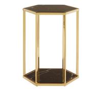 Orsina Piermount Black And Gold Finish End Table
