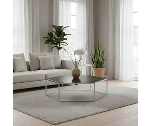 Orsina Piermount Silver Frame Hexagon Coffee Table