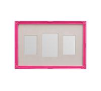 Premier Housewares Multi-Photo Frame for 3 Photos, Pink
