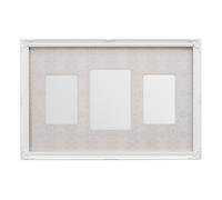 Orsina Pink 3 Multi Photo Frame, Multi-Picture Holder, Portrait or Landscape Display Frame, Polyresin Memory Holder in White Orsina White