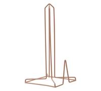 Premier Housewares Pink Finish Sleek Kitchen Roll Holder Free Standing Vertical Paper Towel Stand Stainless Steel With Base And Geometric Shape Holders 15 x 31 x 15