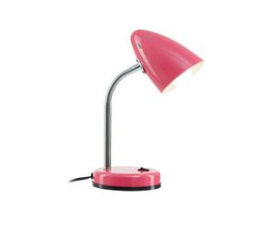 Orsina Pink Gloss Desk Lamp, Adjustable Chrome-Flex Stem With Conical Metal Shade, Requires 1 X E27 40W Bulb