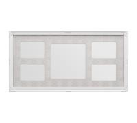 Orsina Pink Multi-Photo Display with 5 Picture Frames, Polyresin Wall Photo Holder, Versatile Photo Collage Frame in White Orsina White