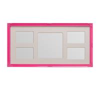 Orsina Pink Multi-Photo Display with 5 Picture Frames, Polyresin Wall Photo Holder, Versatile Photo Collage Frame Orsina Pink