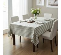 Orsina Pink & Poppy Striped Tablecloth, 100% Cotton Dining Table Cover, Highly Absorbent Cotton Tablecloth Orsina Multicolor