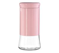 Orsina Pink Steel Wrap Glass Storage Jar, 1500Ml Capacity, Modern Design With Grey Steel Lid, Kitchen Storage